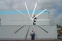A 20 foot diameter HVLS MegaFan