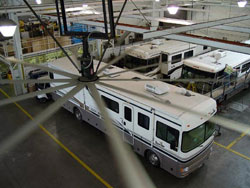 HVLS applications in industry - Bus station